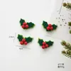 Nuchi Decoração de Natal Transfronteiriça Decoração de Laço DIY Folhas de Natal Acessórios de Decoração de Árvore de Natal Arranjo de Cena