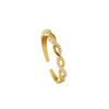 Anillo de giro tejido, personalidad de moda femenina, estilo francés retro simple, estilo frío, anillo de dedo índice abierto, estilo japonés, lujo ligero