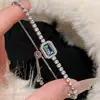 Pulsera Cuadrada de Circonita Ultra Brillante Ajustable Transfronteriza Europea y Americana, Pulsera de Temperamento Dulce y Delicada, Joyería de Lujo Ligero y de Gama Alta