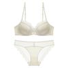 Ropa interior de verano estilo francés para mujer, sexy, fina, brillante, con encaje, pecho grande, pequeña, transpirable, sujetador para mujer
