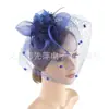 Amazon fornece chapéu pequeno de pena de gaze europeu e americano, adorno de cabeça, véu de flor retrô, acessórios de cabelo, show, vendas diretas da fábrica