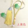 Sombrero Hanfu estilo palacio con boca de pez y borlas, colgante de abanico con cordón, colgante de solapa prensada, linterna de sachet de borlas DIY hecha a mano