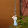 Nuevo Colgante de Brocado Song Estilo Chino Producto Terminado, Colgante de Cuerda Portátil de Brocado Song con Forma de Caqui, Adorno Portátil Retro Hanfu para Manualidades