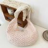 53304 Bolsa de Lona de Malla Dulce Bolso de Hombro Simple de Encaje de Flores Bolso de Mano para Mujer de Gran Capacidad Bolsa Chaleco