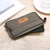Nueva Bolsa para Teléfono Móvil de Lino para Hombre, Tamaño Grande Tres Cremalleras Bolsa de Cintura para Teléfono Móvil de Tela Oxford, Bolsa de Cinturón de Lona