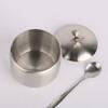 Pote de Tempero de Aço Inoxidável, Caixa de Tempero Espessada, Frasco de Condimento, Pote de Cominho, Pote de Tempero de Três Sabores Quatro Sabores, Vem com uma Colher Pequena