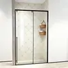 Box de Banho Minimalista com Porta de Correr em Aço Inoxidável, Fabricante Atacadista de Portas de Vidro para Banheiro para Projetos Residenciais e de Hotel