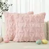 Conejo de Pascua Almohada de Peluche 3D Almohada Moderna Simple Funda de Cojín para Sofá de Sala de Estar Almohada Lumbar Festiva Transfronteriza