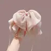 2026 Nuevo Pasador de Tela Floral para la Parte Trasera de la Cabeza, Pasador Francés de Satén con Perlas, Pasador de Gama Alta, Pinza de Pelo, Pinza de Garra