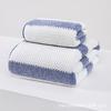 Toalla de baño lisa, bordada, con diseño de espiga de trigo, piña y rayas, absorbente, de secado rápido, de forro polar coral.