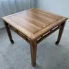 Mesa Antigua de Herradura de Olmo para Uso Doméstico, Mesa Cuadrada, Mesa de los Ocho Inmortales, Mesa de Centro de Madera Maciza Estilo Wabi-Sabi, Banco Largo Estilo Chino con Mesa de Herradura de Cinturón y Taburetes