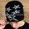 Novo Gorro Jacquard Estrela Estilo Americano Personalizado Estilo de Rua, Gorro de Tricô Jacquard Unissex, Atacado do Fabricante