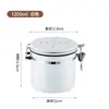 Frasco Sellado de Acero Inoxidable 304 Engrosado con Válvula de Escape Frasco de Almacenamiento Frasco de Conservación de Granos de Café con Cuchara Tarro de Té