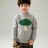 Suéter de Punto para Niños 100% Lana Pura Pequeño Hongo Dibujo Animado Jacquard Niñas Suéter de Cachemira Suéter Grueso Lindo Estilo Occidental