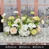 Arranjo de Flores para Mesa Longa Primavera/Verão, Decoração de Festa de Aniversário, Exibição para Mesa Longa de Conferência, Flores Artificiais