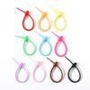 Amarre de Cable de Silicona de Renacuajo de 15 CM Hebilla Suelta Atado de Cables DIY Muñeca Hecha a Mano Accesorios para Equipaje Cordón Enrollador de Cable