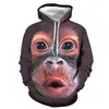 Ventas Directas de Fábrica Exportación Estilo Otoño Gorila Impresión Digital 3D Sudadera con Capucha Moderna y Casual