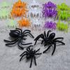 Simulação de cor transfronteiriça pequena aranha Halloween cor misturada de plástico mini aranha decoração pequenos acessórios 2-3.5CM