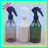 Botella rociadora blanca de 300 ml con mango en ángulo, botella rociadora para limpiador de niebla fina, botella rociadora pequeña para cuidado del cabello, botella rociadora de alcohol PET