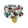 Pulseira Bohemia Multicamadas Mais Vendida Transfronteiriça Personalizada com Contas Turquesa Joia de Turismo Pulseira Europeia e Americana Joia de Comércio Exterior