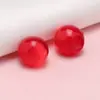 Botões Coloridos de Contas para Cheongsam Chinês, Traje Tang e Hanfu, Contas Redondas de Resina com Furos Laterais, Botões de Imitação de Jade