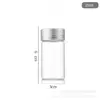 Tapa de Óxido de Aluminio Plateada de 30 mm Tubo de Vidrio Botella Botella de Dulces Hecha a Mano Botella de los Deseos Botella de Cordyceps Desmenuzado para Tabaco Botella tipo Cápsula