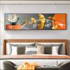 Pintura colgante moderna de lujo ligero para dormitorio, pared de fondo para hotel bed & breakfast, sala de estar, loto abstracto, picture de nueve peces, pintura decorativa de mesita de noche