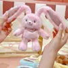 Nova Boneca de Pelúcia Coelho Keluri Puxável Divertida Chaveiro Criativo Descompressão Retrátil Pequeno Coelho Pingente de Mochila
