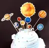 Decorações de astronauta para assar estilo ins série de produtos de decoração de bolo plug-in espacial suprimentos para bolo de aniversário