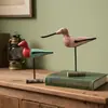 Adornos de pájaro de pico largo pintados estilo tronco europeo, artesanías de madera creativas, decoración para sala de estar, hogar, restaurante, habitación infantil