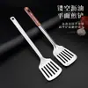 Espátula de Acero Inoxidable con Mango de Madera Retro Antiguo Juego de Utensilios de Cocina Espátula Grande para Freír Fabricante Wholesale Vajilla