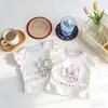 Camiseta de Manga Corta Linda de Dibujos Animados para Niñas Nuevo Estilo de Verano Moda Chaleco de Manga Corta con Estampado de Conejo