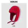 Chapéu Aviador de Lã Teddy Cor Sólida de Inverno para Mulheres, Gorro de Tricô à Prova de Frio com Proteção para Orelhas, Circunferência da Cabeça Grande, Chapéu de Tricô Moderno e Quente