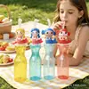 Copo de Plástico Colorido Transparente Descartável Popular para Suco, Bebidas, Chá de Leite com Tampa e Canudo Infantil, Copo Colorido Transparente com Desenho de Animal Diamante