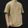Camiseta de Manga Corta para Hombre Moderna Versátil Elegante Media Manga Sencilla Verano Top para Hombre Ropa
