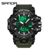 Sanda Modelo 3133 Reloj Electrónico de Moda Tendencia Estudiante de Secundaria Deportivo Impermeable Multifunción Venta al por Mayor