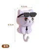 Gato Creativo de Dibujos Animados Parpadeante Gancho Lindo Macarrón Sin Perforaciones Gancho Sin Rastro Gancho de Almacenamiento para Ropa y Sudaderas Artículos Varios