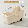 Caja de Almacenamiento para Ollas de Cocina Estilo Japonés, Caja Organizadora Hueca para Tapas de Ollas con Ruedas, Estante de Almacenamiento de Plástico Engrosado