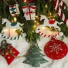 Navidad Transfronteriza Lata Danesa Metal Árbol de Navidad Pintado a Mano Adornos Atmósfera Navideña Pequeño Tambor Navideño Adornos de Regalo
