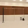 Estante de exhibición para tienda de ropa acero inoxidable negro montado en la pared perchero para colgar ropa oferta especial del comprador estante de exhibición de ropa estante para tienda de ropa de mujer