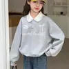 Camisa Polo Linda con Cuello de Encaje 2026, Nuevo Estilo Primavera/Otoño para Niños Mayores, Estilo Coreano Casual Holgado Versátil Manga Larga