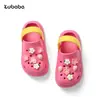 Zuecos de verano antideslizantes para interiores para niños y niñas, zapatos de playa para exteriores con diseño floral, sandalias para niños pequeños y mayores, venta al por mayor