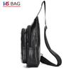 Nova bolsa de peito masculina em couro PU de grande capacidade, bolsa mensageira de peito à prova d'água, bolsa de ombro para negócios, lazer ao ar livre, atacado