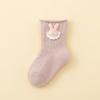 Calcetines para bebés de otoño e invierno, nuevos calcetines de algodón de clase A con forro polar grueso, de tubo medio, sueltos, para el suelo, al por mayor, 3