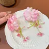 Pendientes de Borla con Cuentas Florales Estilo Coreano con un Ambiente Dulce y Suave, Diseño de Moda, Pendientes Versátiles de Gama Alta para Mujer