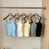 Atuendo Dopamina de Verano Azul Lago Diseño Retorcido Camisola para Mujer Nicho Único y Hermoso Top sin Mangas