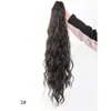 Peluca de Pelo Largo para Mujer, Estilo Celebridad de Internet, Rizos de Lana Esponjosos, Onda Natural de Maíz, Extensión de Cabello de Cola de Caballo con Pinza de Garra