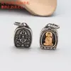 Colgante de plata de ley S925 de los doce signos del zodiaco y los ocho dioses guardianes, vintage desgastado, incrustado de cobre, material para manualidades DIY, joyería