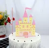 Decoración de Pastel Feliz Cumpleaños para Niños Enchufe Estilo Celebridad de Internet Castillo Molino de Viento Globo Año del Bebé Adornos para Hornear Bandera