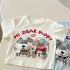 Ropa Infantil 2026 Verano Nuevas Llegadas Unisex Bebé Estilo Japonés Estampado de Dibujos Animados Versátil Cuello Redondo Algodón Puro Manga Corta Camiseta